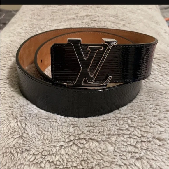 LOUIS VUITTON Cein- ture LV Belt 80/36 Louis Vuitton Womens Ceinture Initial 30mm Black Epi Leather  main image 2